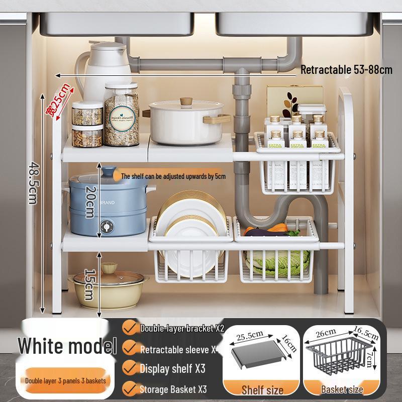 Popular Retractable Under-Sink Organizer & Pot Rack