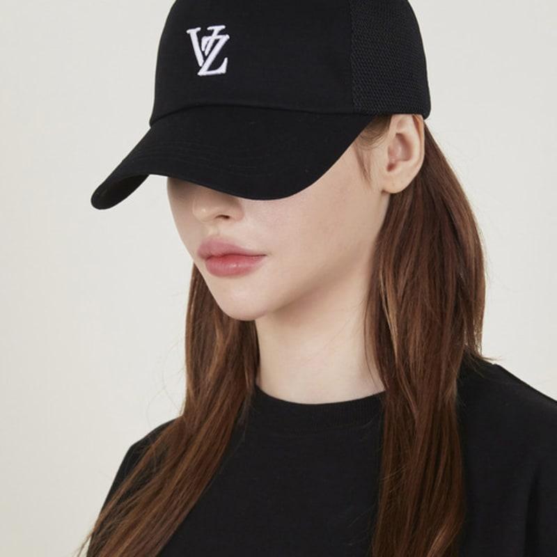 VARZAR 3D Monogram Side Mesh Overfit Ball Cap Black