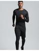 Men's Quick-Dry Sports Suit: Tight-Fitting Running & Basketball Three-Piece Set (Breathable Long Sleeve Top & Pants)