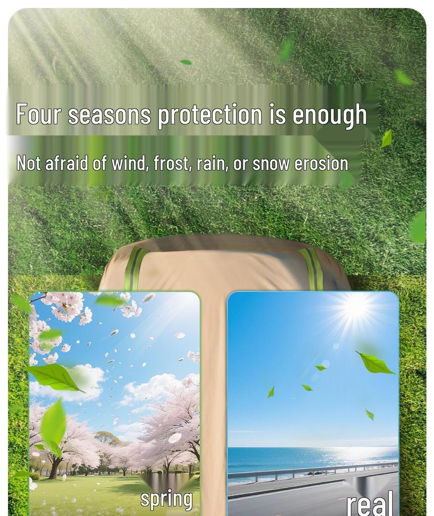 Universal All-Season Oxford Cloth Car Cover: Sun, Rain & Dust Protection with Heat Insulation & Sun Shade