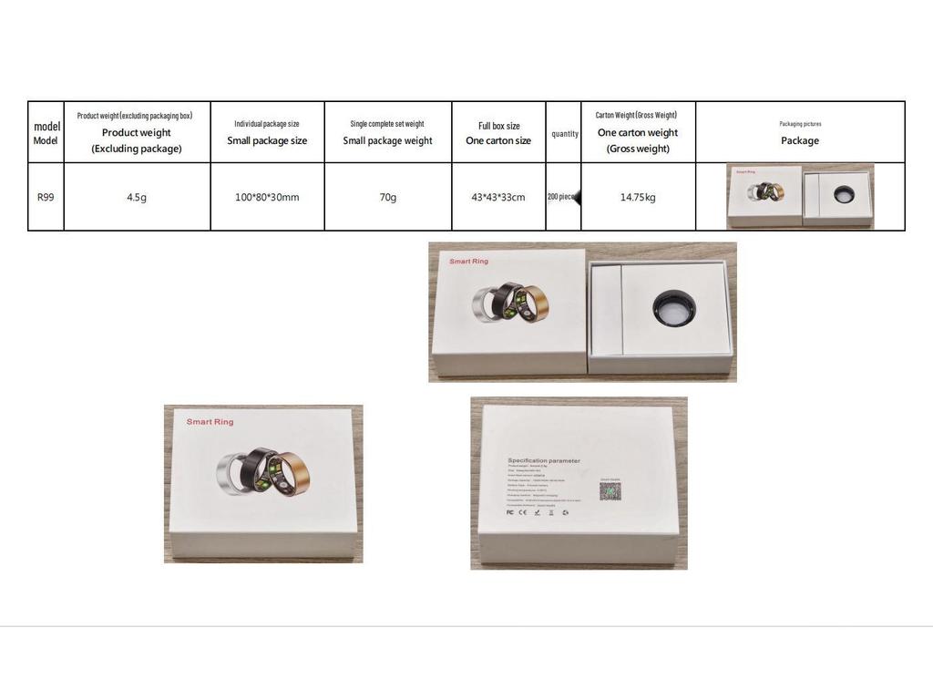 Smart Ring: Sleep, Heart Rate, Blood Oxygen & Pressure Monitoring with Exercise Tracking & Remote Camera Control