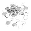20pcs 16mm Earring Blank Bezels Stainless Steel Blank Bezel Earring Trays  Resin Pendants