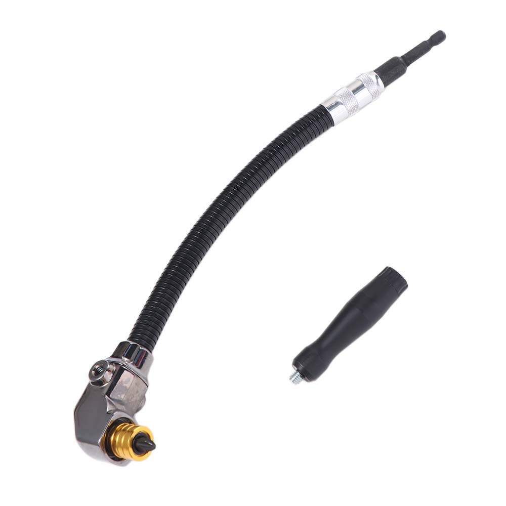 90 Degree Right Angle Drill 6.35mm Screwdriver Rotary Drill Chuck Conversion Head Turning Device Adjustable