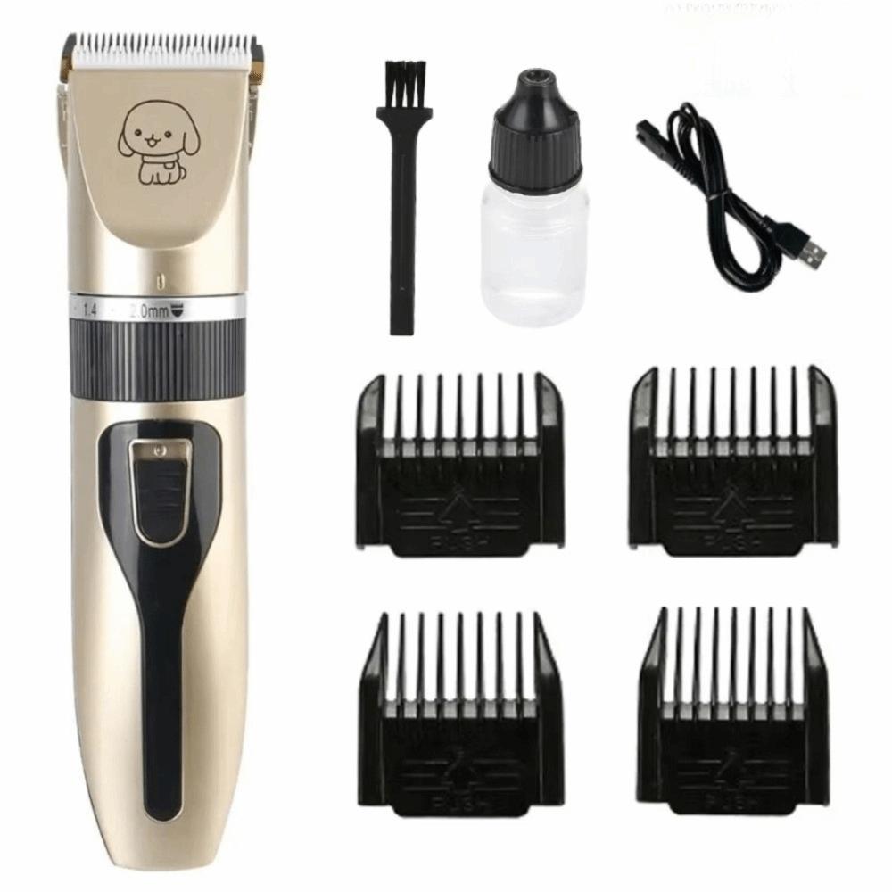 Professional USB Rechargeable Dog Hair Clippers Silent 4-in-1 Electric Pet Grooming Tool Pets Shaver Dog Grooming