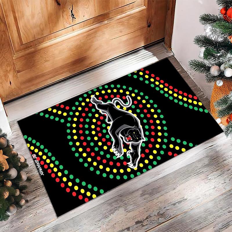 Penrith Panthers Tappeto in Velluto di Cristallo Morbido Anti?Tappetino Antiscivolo Comodo per Casa Soggiorno Camera da Letto Tappeto Decorativo