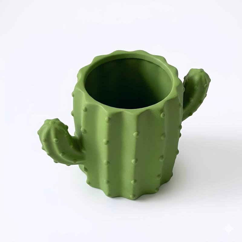 1Pc Creative Multifunctional Able Cute Cactus Pen Holder For Students And Offices
