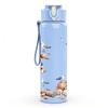 1PC Paper Airplane Flying Kids Pattern 750ml Color Plastic Sports Water Bottle Leakproof Flip Straw Lid Suitable for Sports Office Home Use