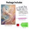 Kit Perla Fenice Maestosa Arte con Strass Rotondi 5D Quadro Murale Fatto a Mano Elegante Decorazione per la Casa Regalo per Uso Quotidiano e Festivo