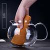Large-Capacity Heat-Resistant Glass Teapot with Stainless Steel Filter