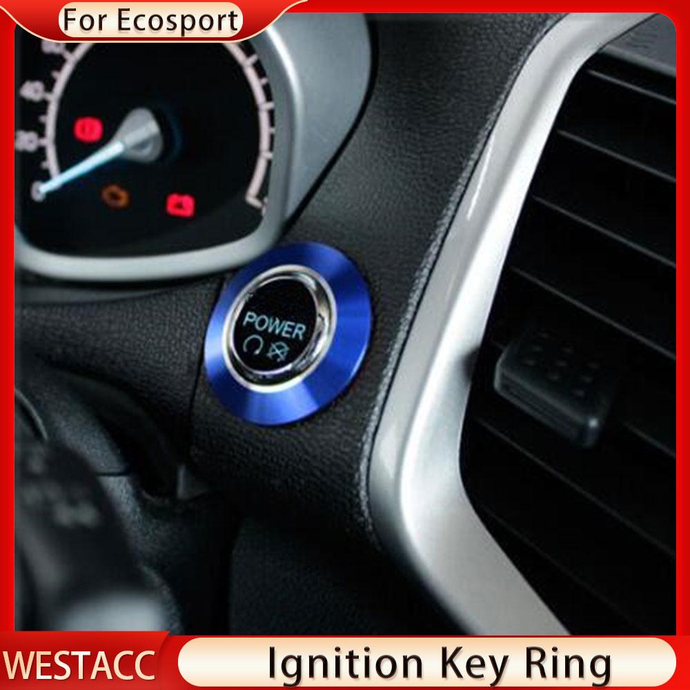 4 Farben Auto Motor Start Stop Aufkleber Abdeckung Trim Dekoration Ring für Ford Ecosport 2013 - 2017 Auto-Styling