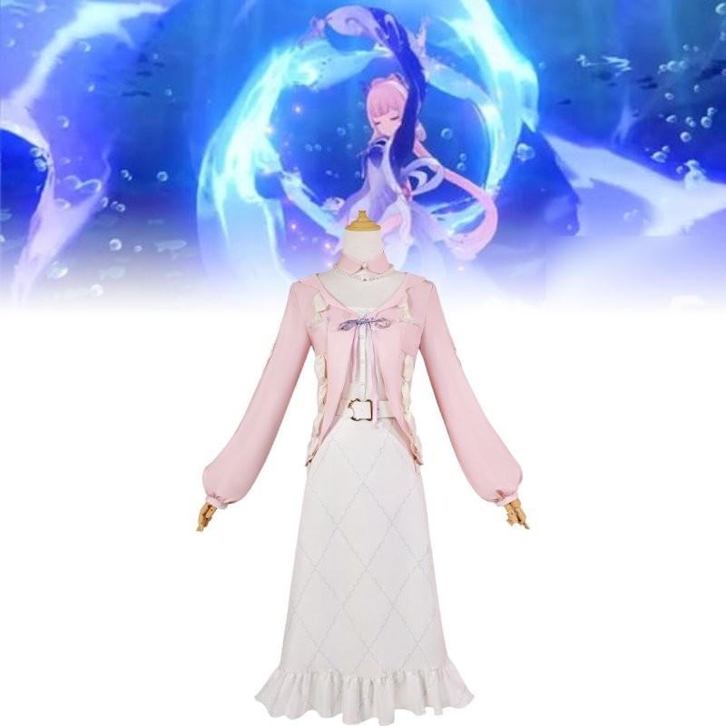 Impact Sangonomiya Genshin Kokomi Role Play Cosplay Costume Clothes Performance
