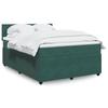 VidaXL Slatted Bed Base and Mattress Dark Green 160x200cm Velvet 3290085