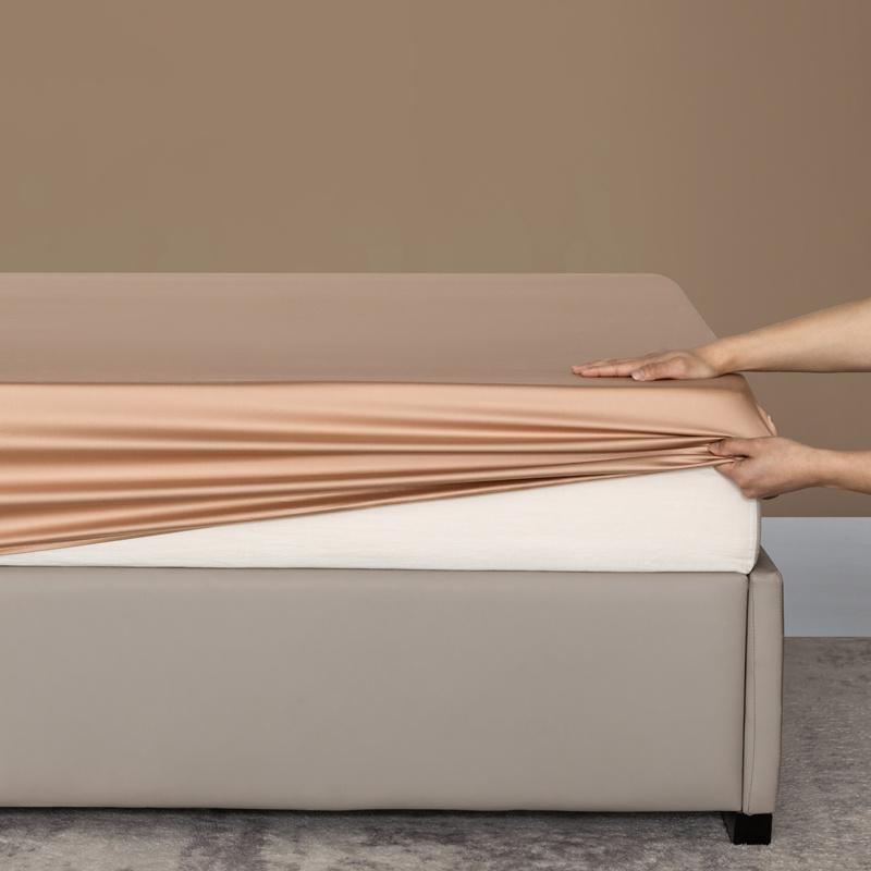 Hochwertiges Spannbettlaken Bambus-Matratzenbezug mit Gummizug Doppel- King- Queen-Size-Bettlaken 90/120/200 Spannbettlaken