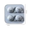 Kakiyi 4 Hole Cartoon Pig Animal Cake Mold Silica Gel Mould Bakeware Baking DIY Tools Accessories Fondant