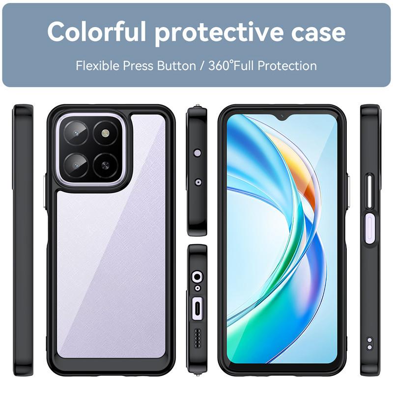 Silikonový kryt pro Honor X5b Plus, barevný, měkký okraj, průhledný, nárazuvzdorný, pro Honor X5b Plus