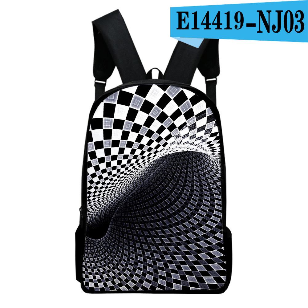Harajuku Novelty Youthful Abstract Student School Bags Notebook Backpacks 3D Printed Oxford Waterproof Boys/Girls Travel Bags