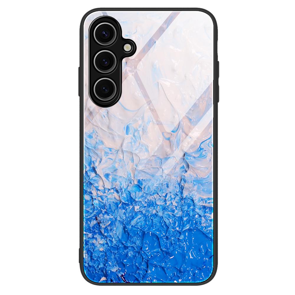 

For Samsung Galaxy A26 5G Case Marble Pattern Tempered Glass+PC+TPU Phone Cover DL06
