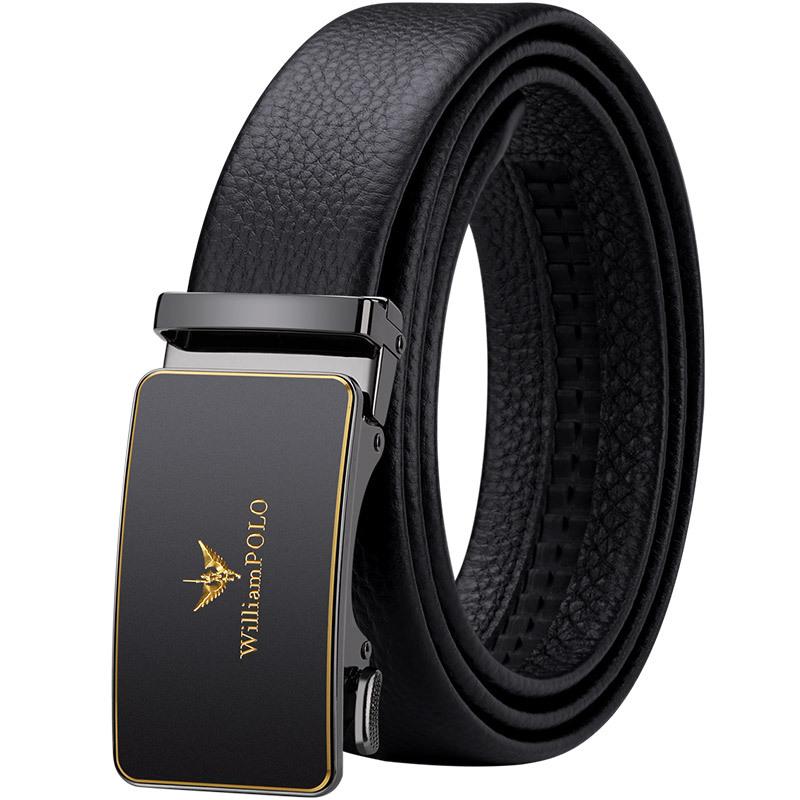 Emperor Belt Herren-Hosen aus echtem Leder mit automatischer Schnalle, reines Rindsleder, mit modischem Business-Casual-Herrengürtel