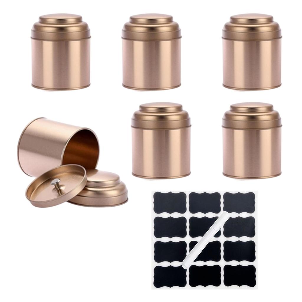 Tinplate Teas Canister With Duals Protections Lid Large Capacity Countertop Storage Solution Kitchen Accessories