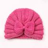 Autumn and Winter New Baby Bow Hat, Children's Knitted Warm Wool Hat, Baby Fetal Hat