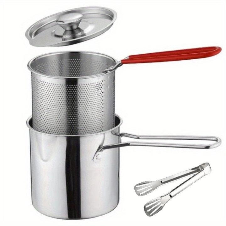 Deep Fryer Pot Stainless Steel Fry Pot with Basket and Lid Food Grade Deep Fryer Multifunct Deep Frying Pots Kitchen Tools 2025