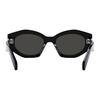 Celine Diagonal Sunglasses Shiny Black/Smoke Unisex Eyewear CL40238U-01A