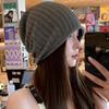 Loose stack hat women's thin warm solid color elastic knitted wool hat wholesale autumn commuter hat adult
