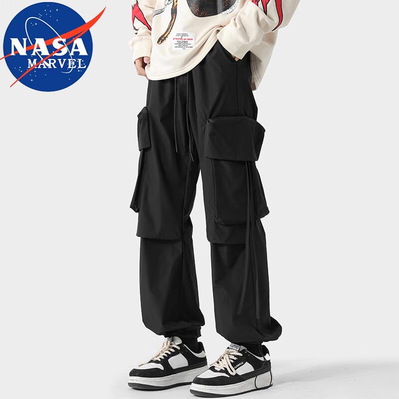 NASA MARVEL Men's Loose-Fit Straight-Leg Cargo Pants