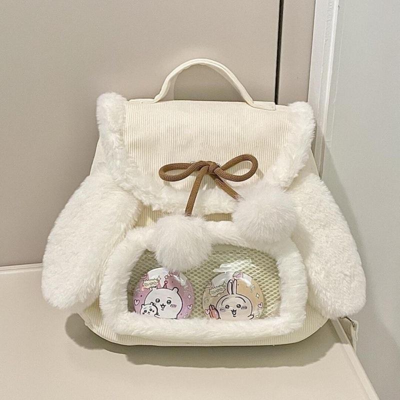 Winter Furry Niche Kawaii Ita Backpack Large Capacity Plush Shoulder Bag