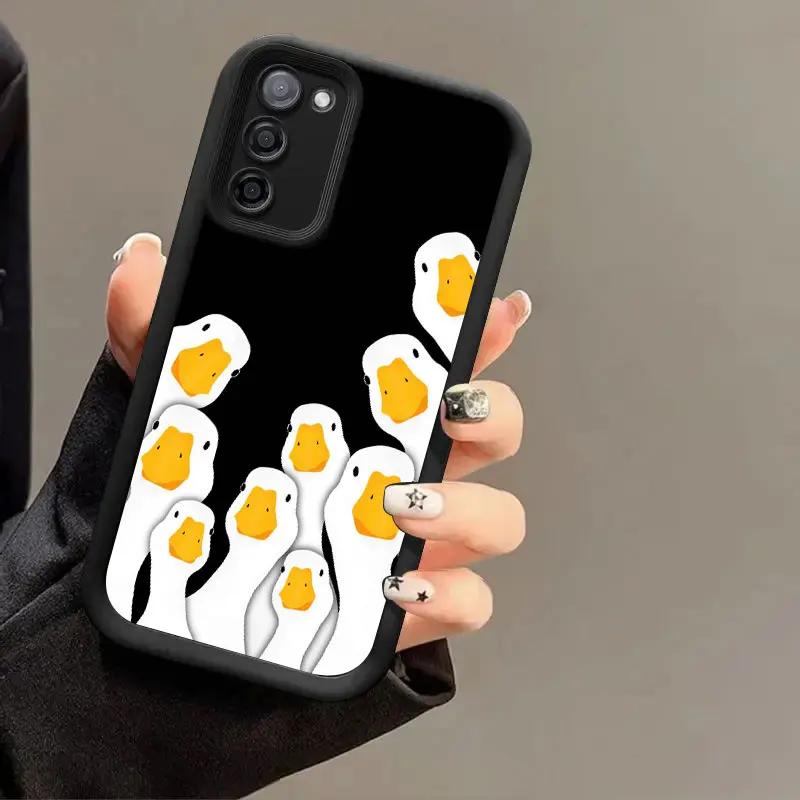 Cartoon Duck Goose Game For Samsung Galaxy Case S24 S23 S22 S21 Ultra Plus Fe A55 A54 A53 A52 A35 A25 A15 5G Phone Y2k Cover
