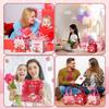 12-24PCS Valentines Day Gift Bag Shopping Tote Non Woven Heart Handle Reusable Foldable Party Wedding Birthday Packaging