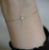 925 Sterling Silver Exquisite Lucky Flower CZ Link Chain Stackable Sweet Bracelet For Women Daily Fine Jewelry