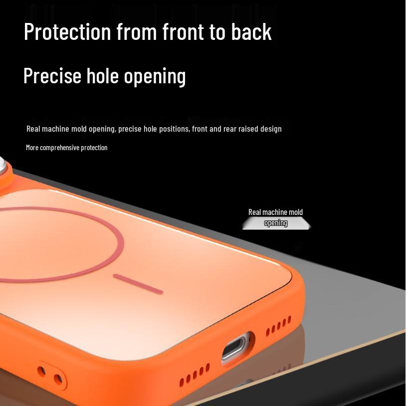 iPhone 17 Pro Max Magnetic Lens Bracket Case with AG Back Panel - 16P Protection