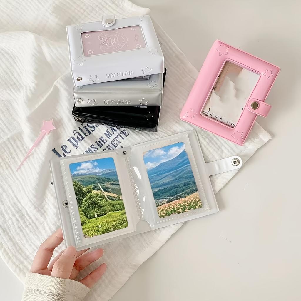3-Inch Mini Photo Card Case, 40-page storage clip, star chasing photo album