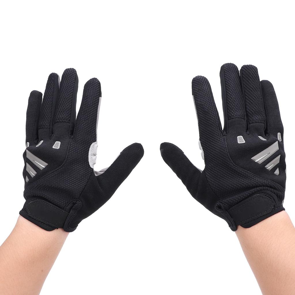 Full Finger Cycling Gloves Touch Screen Shock Absorbing Elastic Anti Slip Outdoor Full Finger Workou