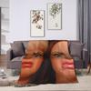 Funny Disgusting Doll face Meme Hilarious Sarcastic Blankets Warm Funny Plush Throw Blanket Living Room Flannel Bedspread