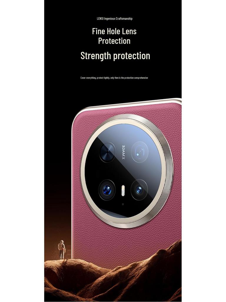 Huawei Mate70/MateRS Ultradünne Lederhülle: Vollständige Objektivabdeckung, Sturzschutz