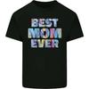 LIUFENCHA Best Mom Ever Tie Died Effect Mothers Day Men's Black T-Shirt Unisex Tee Clothing