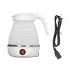 Foldable Travel Electric Silicone and Stainless Steel Rapid Boiling Foldable Electric Kettle Kettle, 0.6L (White)