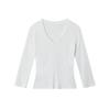 HeyHenry Women's V-Neck Short-Sleeve Slim Fit Cropped Lyocell Top