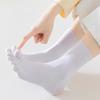 1Pair Thin Breathable Sweat-Absorbing Short Hosiery Five Finger Socks Solid Color Split-Toed Five Toe Mid Tube Socks