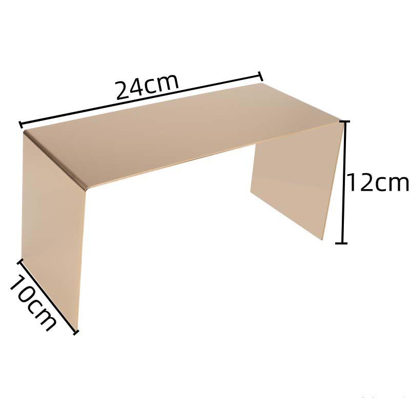 U Shape Stainless Steel Display Riser Stand, Shop Jewelry Bag Display Shelf For Dessert Cupcake Shoes Action Figure Display