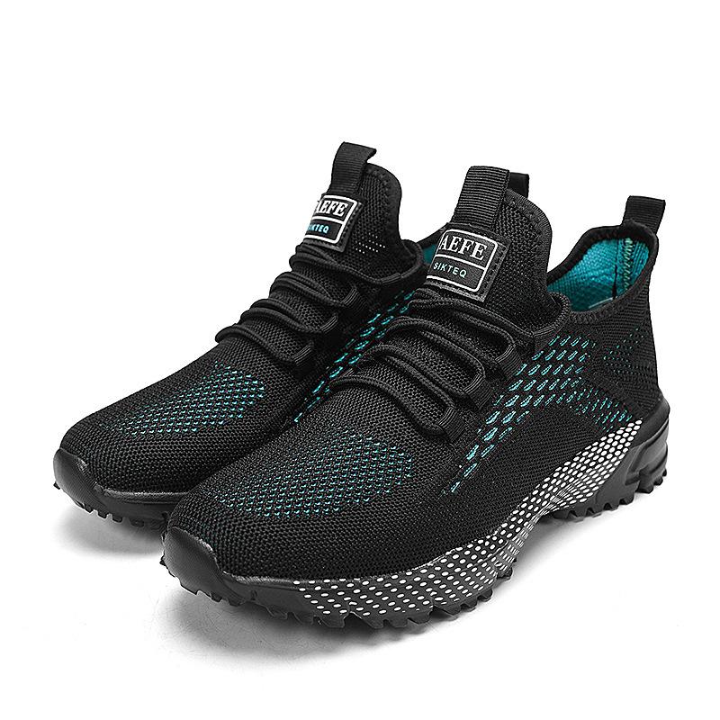 Large Size Sports Shoes Men's Shoes Fashion Lightweight Running Shoes Men's Flying Weaving Foreign Trade Sports Trendy Shoes Women