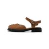 Augustine bag head sandals women's 2025 new summer retro brown Mary Jane soft-soled thick heel light mouth single shoes