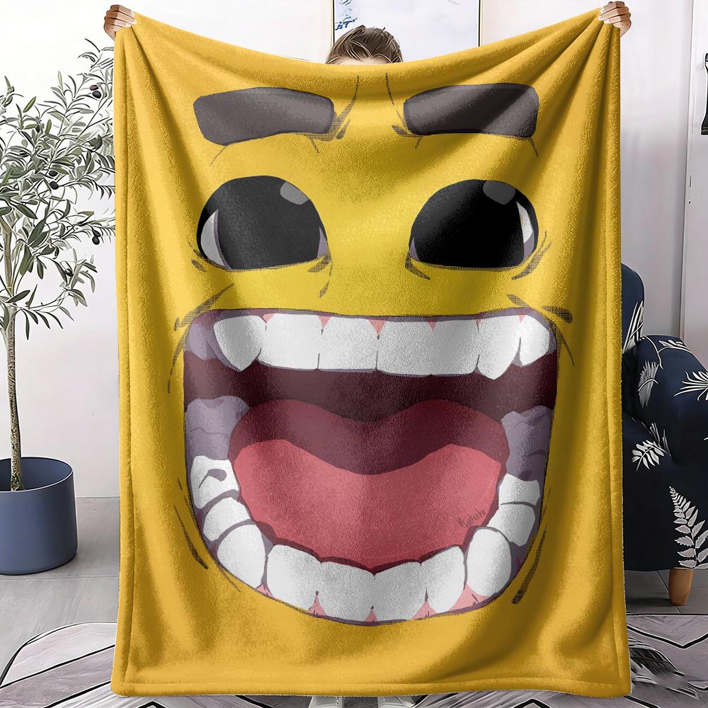 HAPPY Throw Soft Flannel Throw Summer AC Blanket Lightweight Cool Nap Blanket for Sofa Bed Couch Travel 75X95CM