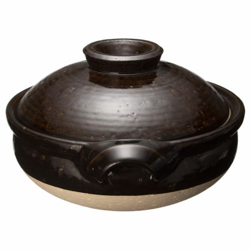 Hase Seito Hase-en Multi-Purpose Donabe (Earthenware Pot), Si Sensor Compatible, "Kiwami" (Giwami), Serves 2-4, Approx. 27cm, Approx. 1800ml, Can Be U
