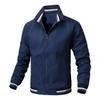 Men's Jacket Spring Jacket Men's Zipper White Baseball Youth Unhooded Casual