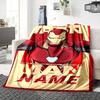Custom Name Iron Man: Hero's Journey Blanket for Couch & Bed, Plush Cozy Fuzzy Blanket Super Soft & Warm Blankets for Fall and Winter. 090810