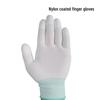 Xiaoyan White 13-Gauge Cotton Nylon Gloves with Pink Trim (14 Pairs)