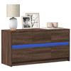 VidaXL TV Stand with LED Brown Oak 100x34x50 Cm Engineered Wood 852221